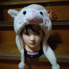 アニマル帽子 羊デザイン フリース帽子