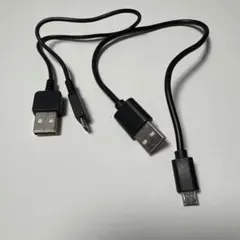 USB Type-A to USB Micro Type-Bのケーブル2本セット
