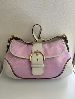 COACH SOHO Signature Shoulder Bag Pink