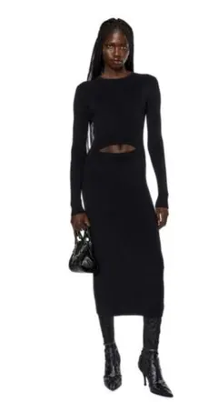 【美品】dieselブラックニットドレスのサムネイル