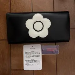 黒い花モチーフ 長財布