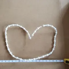 コットンパール ネックレス シルバー留め具 約40cm