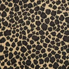 幅110×50cm●布 豹柄 ヒョウ レオパード ツイル ベージュ ブラウン