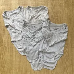 H&Mオーガニックコットン　ロンパース肌着 60cm4枚セット　双子