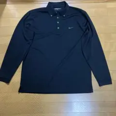 Nike Golf DRI-FIT ブラック長袖ポロシャツ Lサイズ