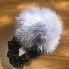 美品‼︎リアルファー　ヘアリボン　ヘアアクセサリー
