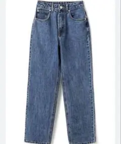 【GRL】ストレートデニム ブルー　ハイウエストルーズデニムパンツ　cu275