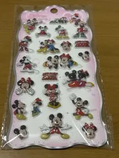新品未使用 ディズニー ミッキー ミニー ぷくぷくシール