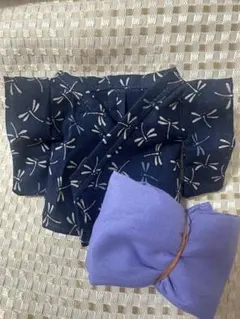 20) 白地 紺色 麻の葉 浴衣 着物 ちびぐるみ ぬい服 - メルカリ