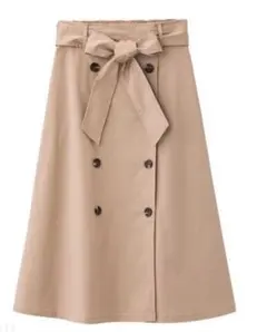 GU ベージュ フレアスカート