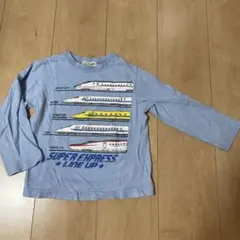 新幹線 Tシャツ 水色 110㎝ ドクターイエロー E6 N700系