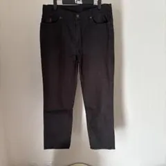 【ポロ　ロゴ刺繍入り黒チノパン】　《L》