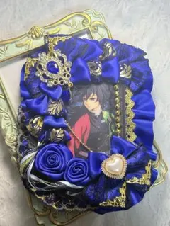 痛ケース 硬質ケース デコ 濃い 青/黒 B8