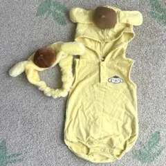 ポムポムプリン 着ぐるみ ベビーロンパース + ヘッドバンド ✴︎2点セット