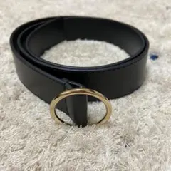 黒 ベルト ラウンドバックル