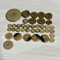 多様なデザインのボタンセット 約30個