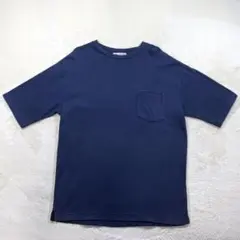 B:MING by BEAMS ポケットTシャツ ネイビー S 無地