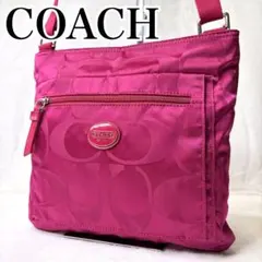 COACH Signature Shoulder Bag Pink F77408