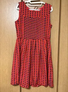 美品】PRADA シルク100% ワンピース 38 リボン付 赤白 - メルカリ