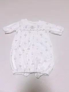 ロンパース　ツーウェイオール　50 60 お宮参り　お食い初め　白　ドレス