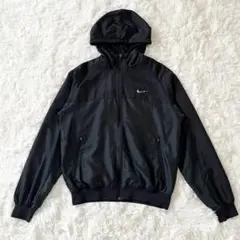 NIKE フード付きナイロンジャケット ジップアップ メンズL ブラック