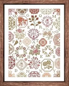 クロスステッチキット 薔薇 love ローズサンプラー 刺繍キット セット