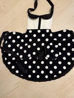 pinktrick水玉模様のコットンエプロン