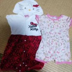 フード付きロンパース