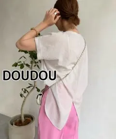 ストレッチシフォンブラウス ライトベージュ ドゥドゥのサムネイル