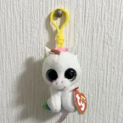 Ty ユニコーン ぬいぐるみ キーホルダー ホワイト