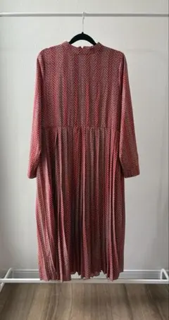 select MOCA｜ヘリンボーン｜ロングプリーツワンピース