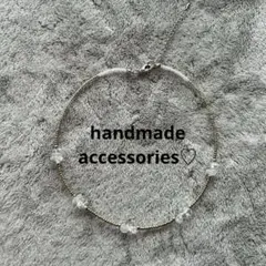 天然石　ハンドメイド　ビーズ　ネックレス　シルバー　ゴールド　チョーカー