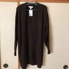 【未使用タグ付き】【H&M】ロングカーディガン 茶色