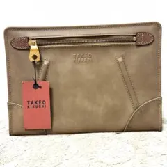 TAKEO KIKUCHI ブラウン クラッチバッグ