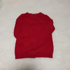 エクストラファインメリノ　レッド　Mサイズ　ユニクロ