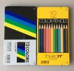 TOMBOW 12色 色鉛筆 CB-NQ 12C缶ケース