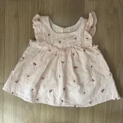 フリル付きチェリー柄チュニック 80
