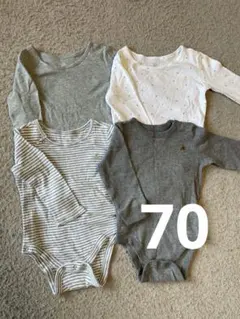 GAP ベビー 長袖ロンパース 70cm 4枚セット