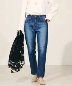 AMERICAN HOLIC　テーパードデニムパンツ　サイズS インディゴブルーのサムネイル