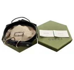 新品 GUCCI インターロッキングG ラージ ペット 愛犬 首輪 レザー XL