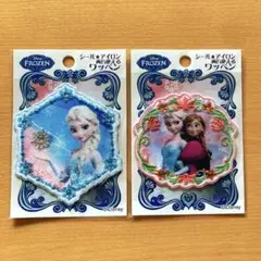 アナ雪　アナと雪の女王　刺繍2wayワッペン2種セット