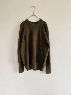 Plage プラージュ パフスリーブ コットンニット 長袖セーター カーキのサムネイル
