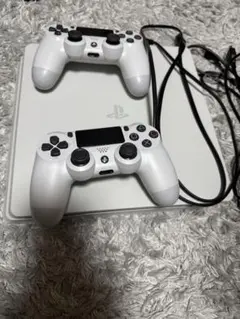 ジ*ボ様 ホワイト PS4 本体 コントローラー2個セットコード付き(箱無し)