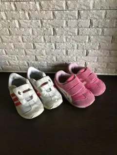 ベビーシューズ アディダスとアシックスの2足セット