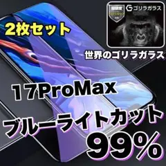 目に優しい！【17ProMax】ブルーライト99%カットフィルム　２枚