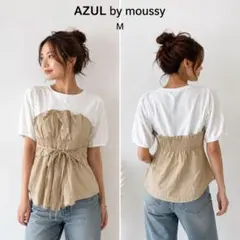 AZUL by moussy ドッキングTシャツ ビスチェ レイヤード風 Mのサムネイル
