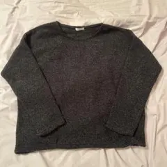 CINEMA CLUB ダークグレー ニット長袖セーター