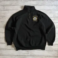 ジャージーズ XL ハーフジップ ブラック BRONX USA製 古着メンズ古着