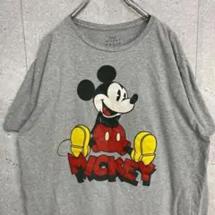 ミッキーマウス　キャラクター　ビックプリントTシャツ　グレー　XLのサムネイル