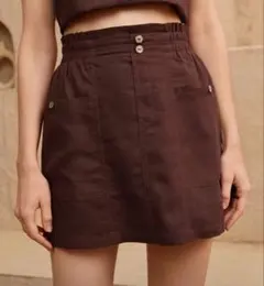 SHEIN ブラウン ミニスカート